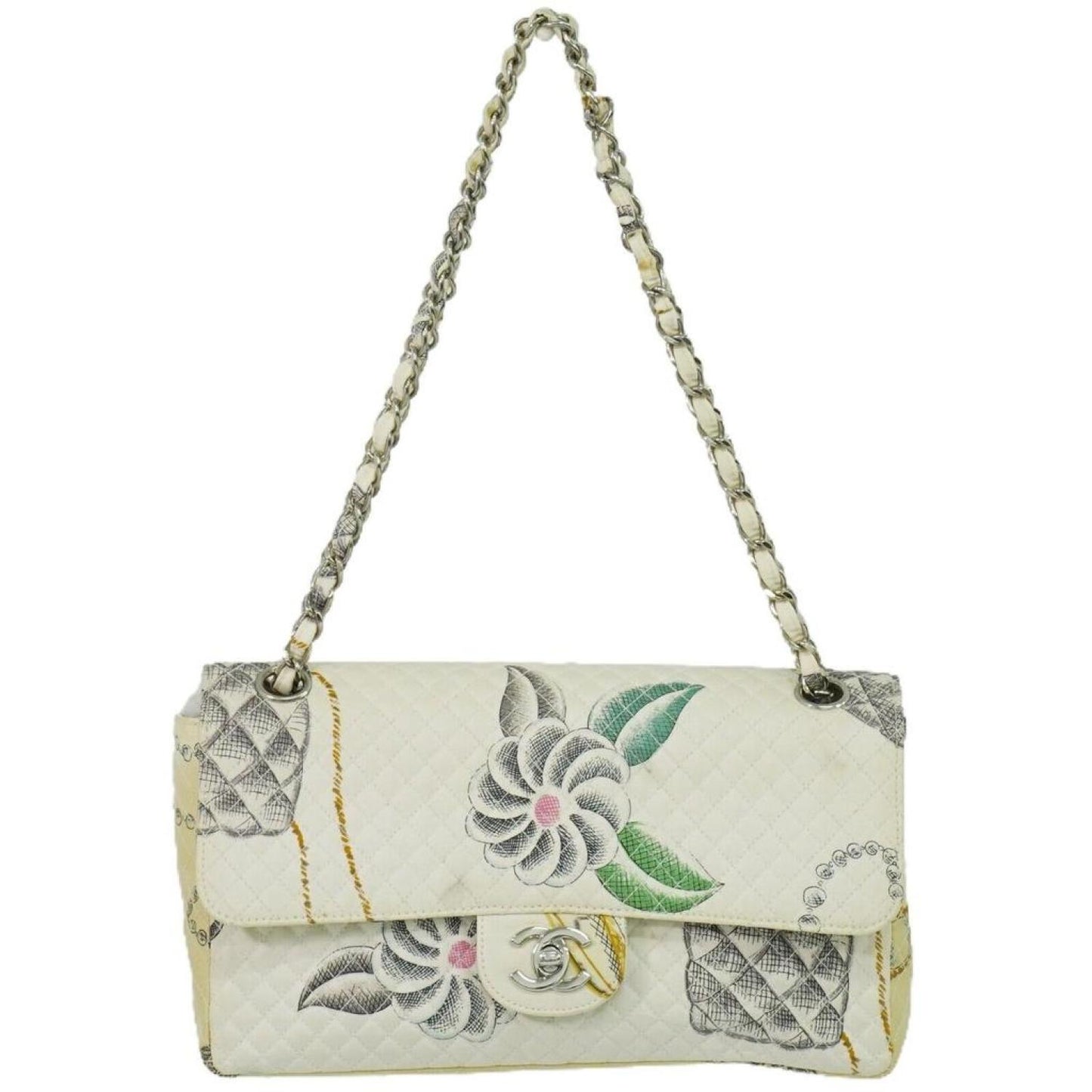 Chanel Matelassé Canvas Shoulder Bag (Pre-Owned)