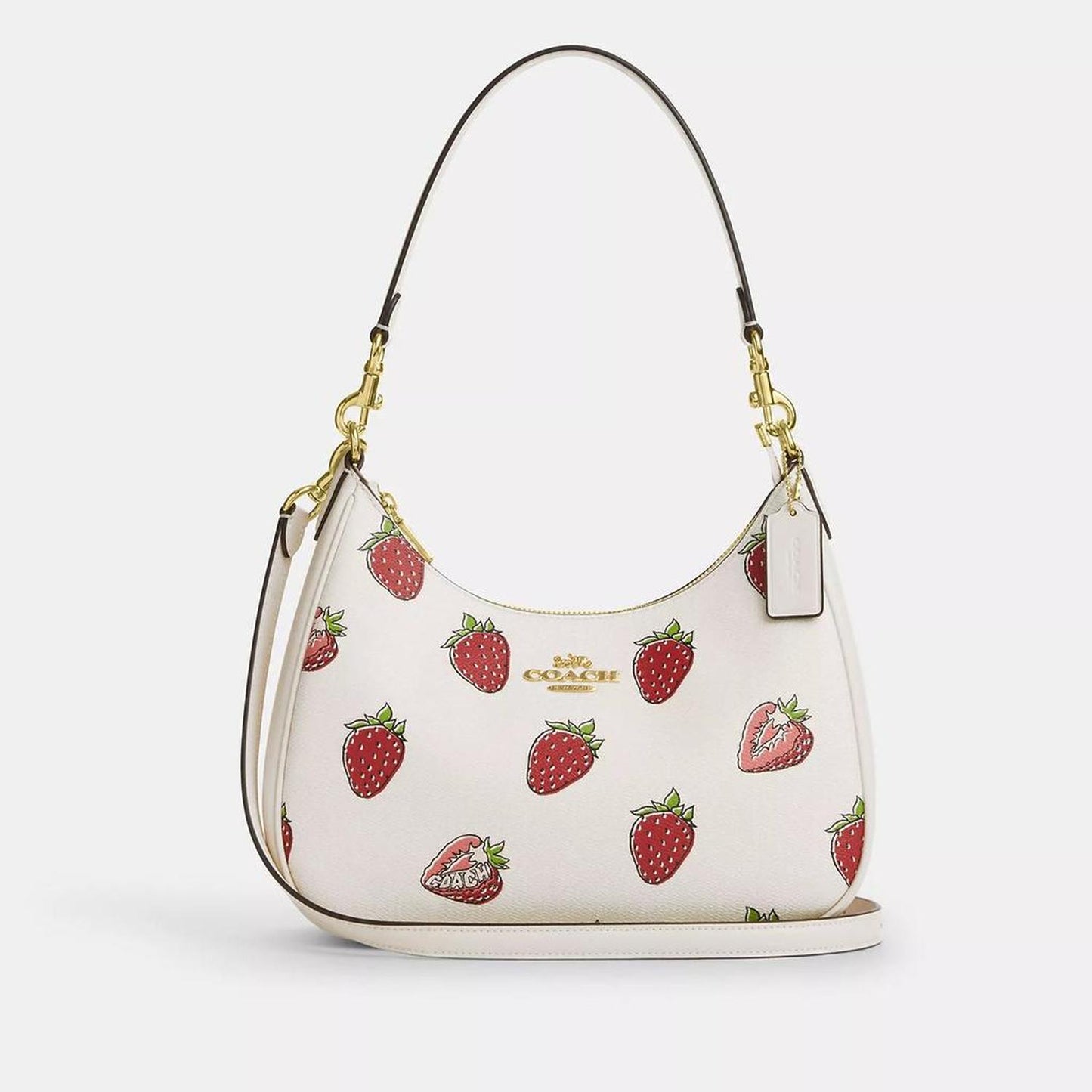 Teri Hobo Bag With Strawberry Print