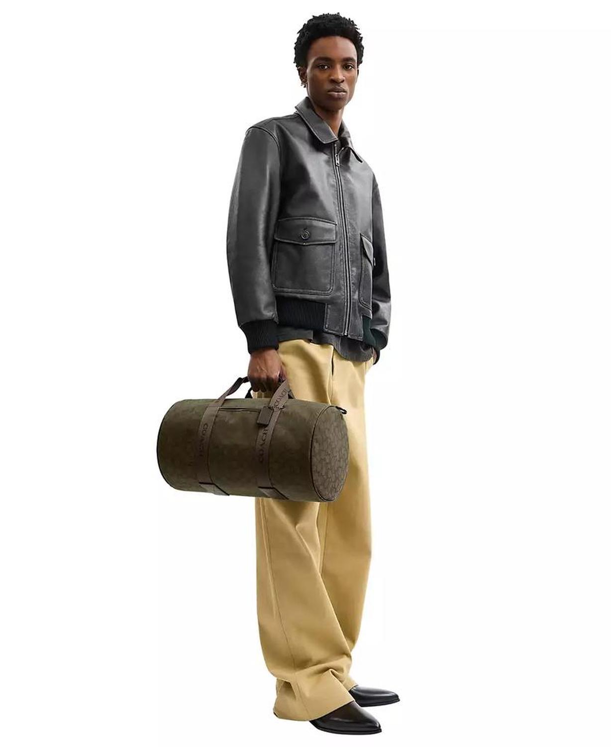 Men's Theo Signature Jacquard Duffle Bag