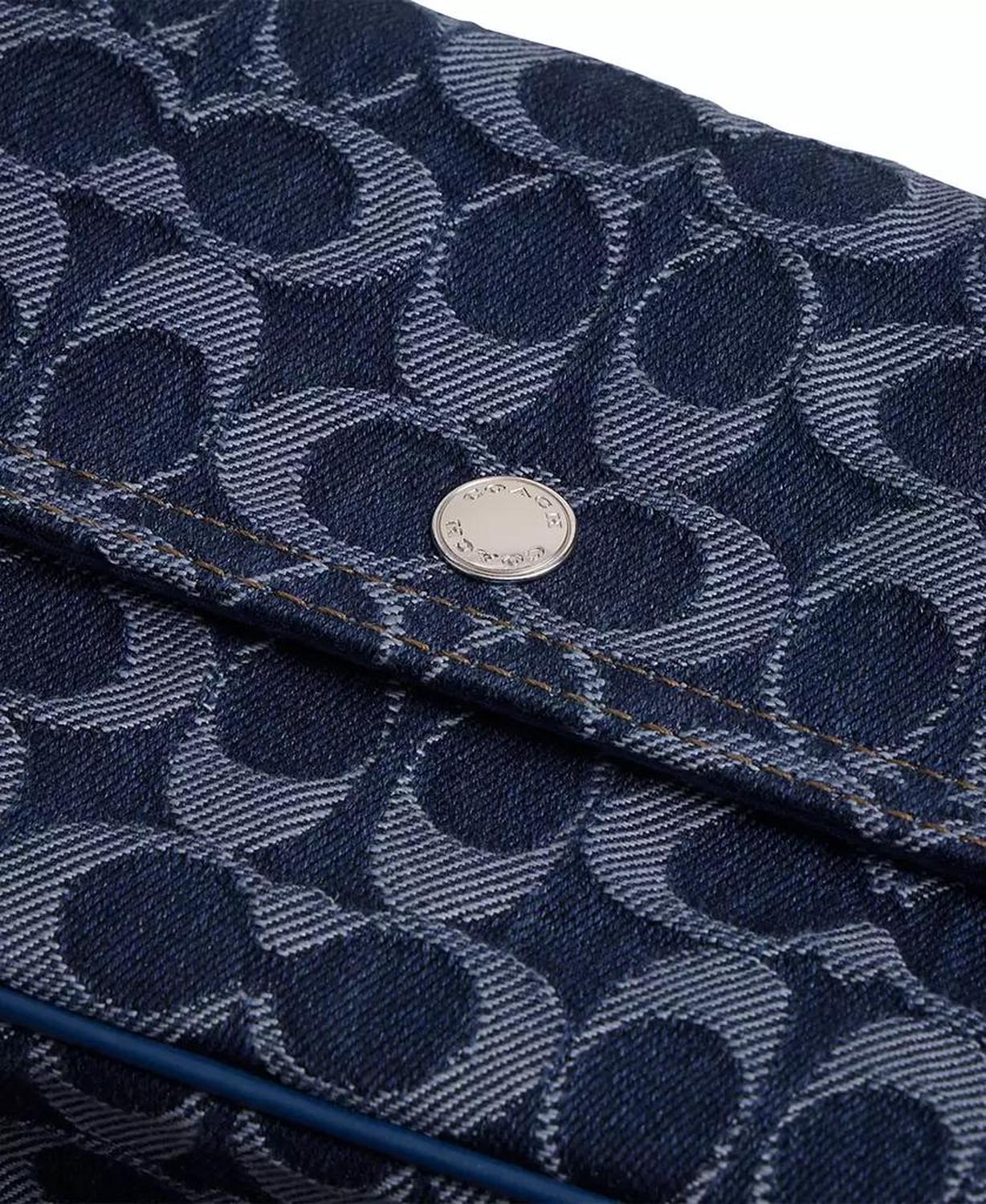 Brook Flap Small Chain Bag in Signature Denim