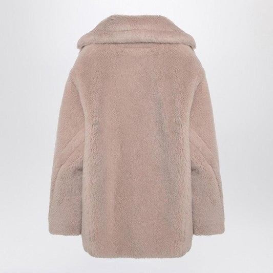 Women's Teddy Bear Icon Coat Short Sand In Alpaca And Wool