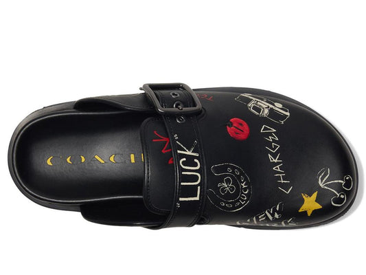 Buckle Clog With Sketch Print