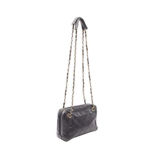 Bicolore Chain Shoulder Bag Lambskin Gold Hardware Vintage