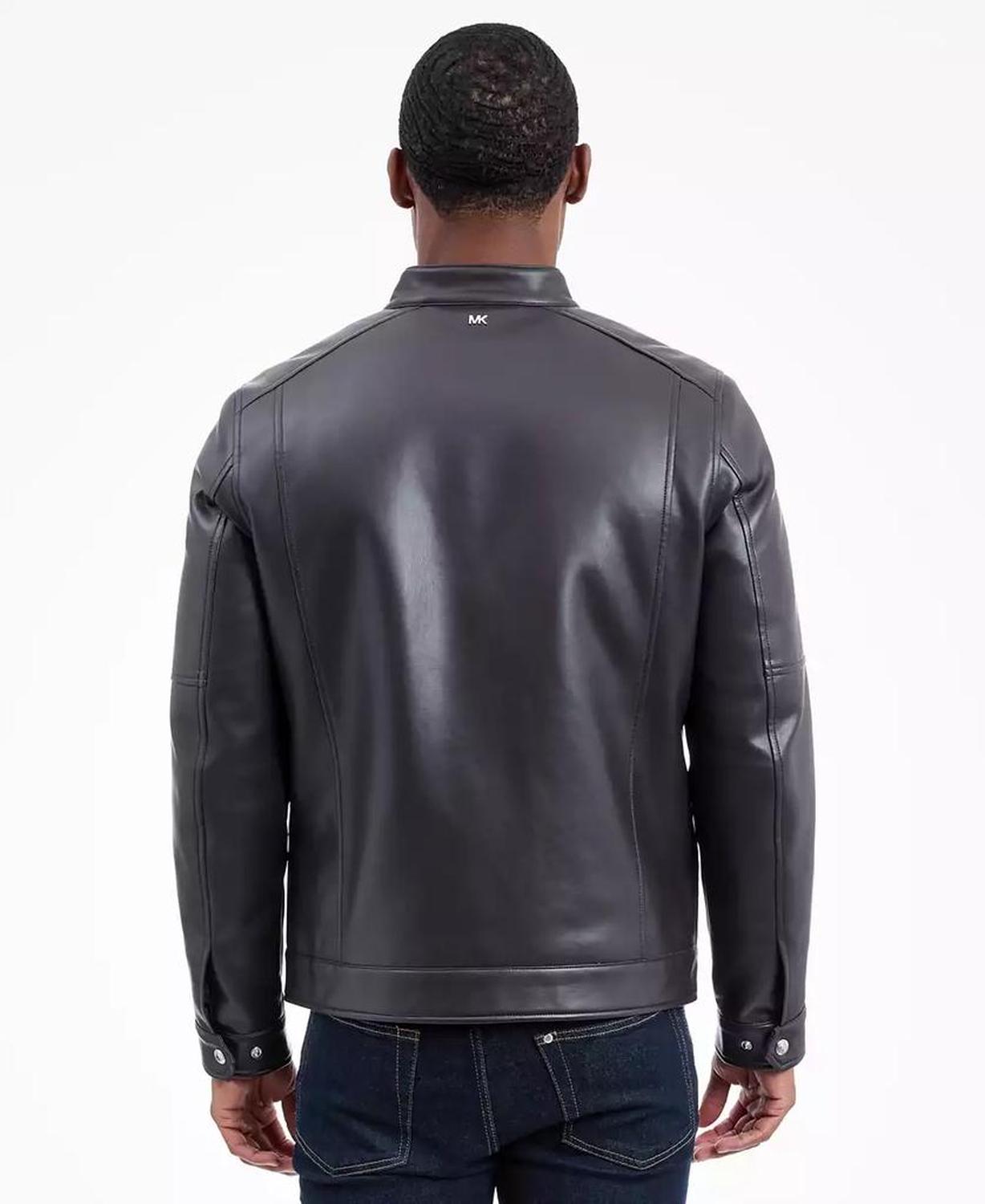 Men's Faux Leather Moto Jacket