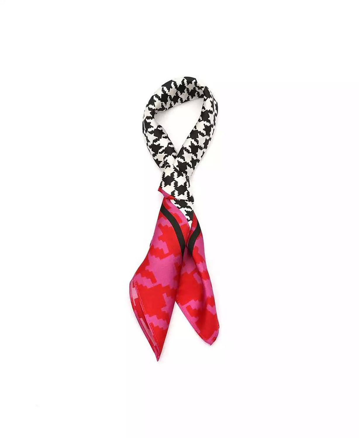 Women's Houndstooth Silk Bandana Scarf