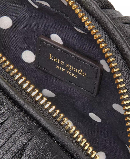 Shaggy Fabric & Fringed Leather Small 3D Dog Crossbody