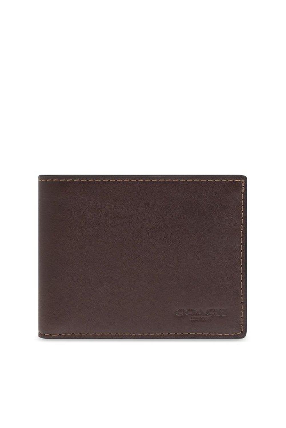 Coach Logo Embossed Slim Billfold Wallet