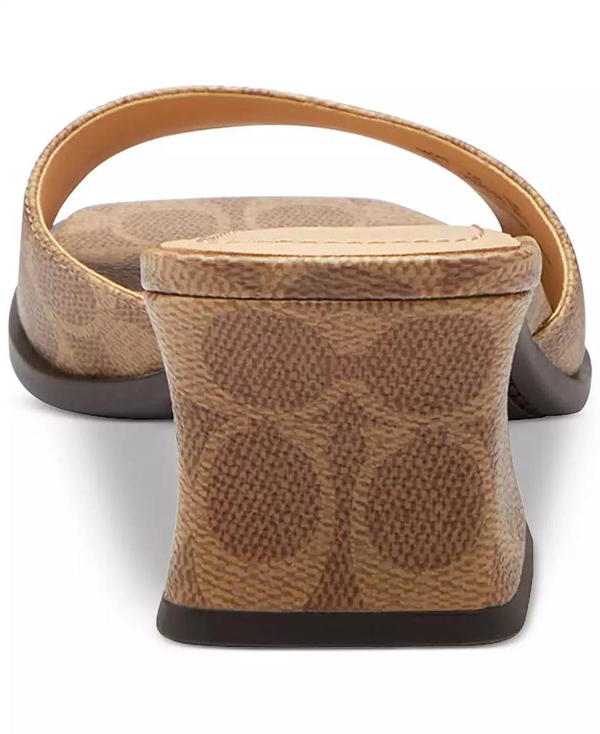 Women's Sculpted C Leather Block-Heel Sandals