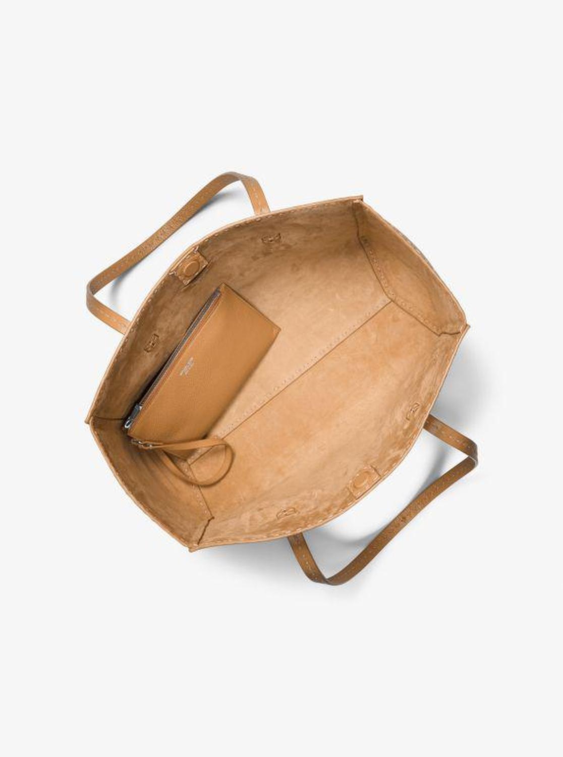 Sharon Hand-Stitched Pebbled Leather Tote Bag