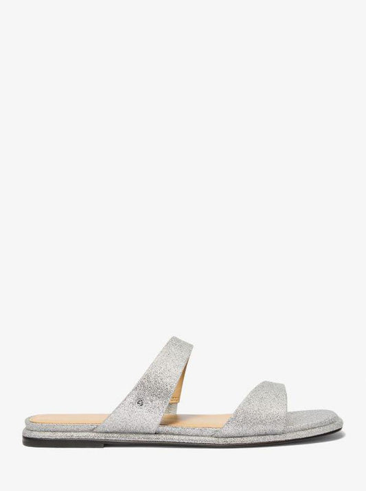 Jaida Glitter Embellished Leather Sandal