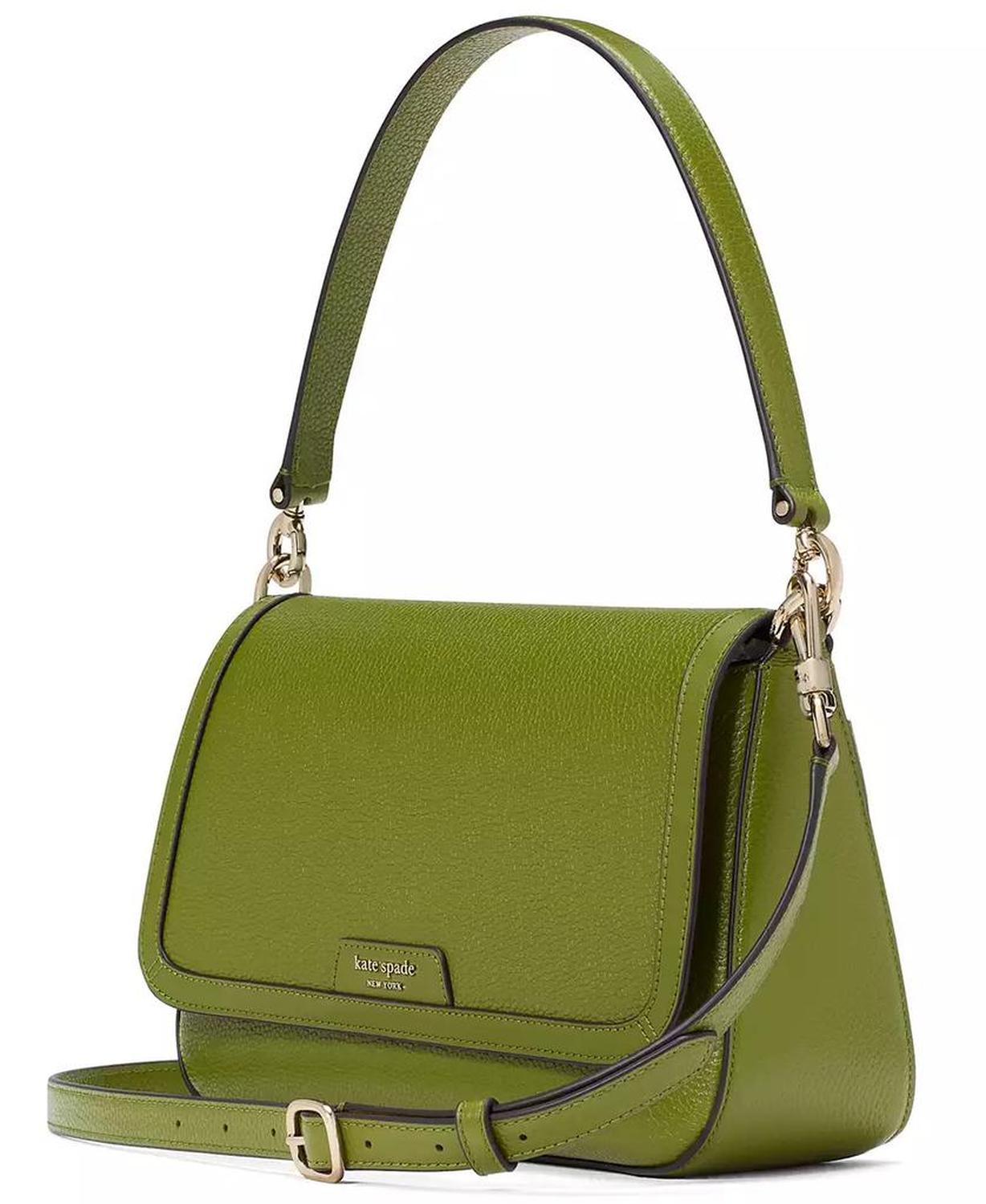 Hudson Pebbled Leather Flap Small Shoulder Bag