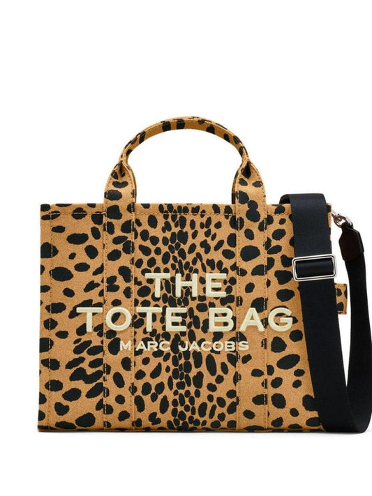 Embroidered Animal Print Tote Bag With Versatile Carrying Options