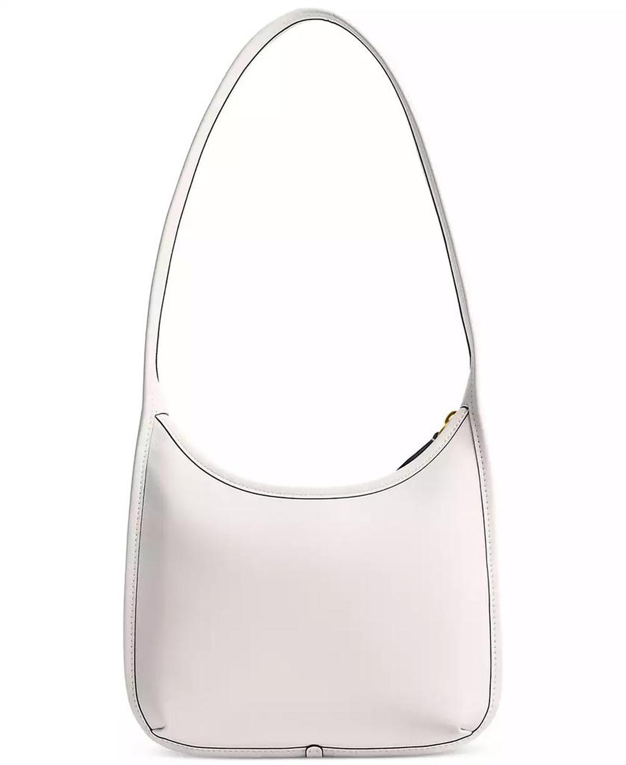 Small Glovetanned Leather Curve Zip Bag