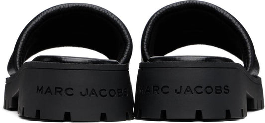 Black 'The Lug Sole Slide' Sandals