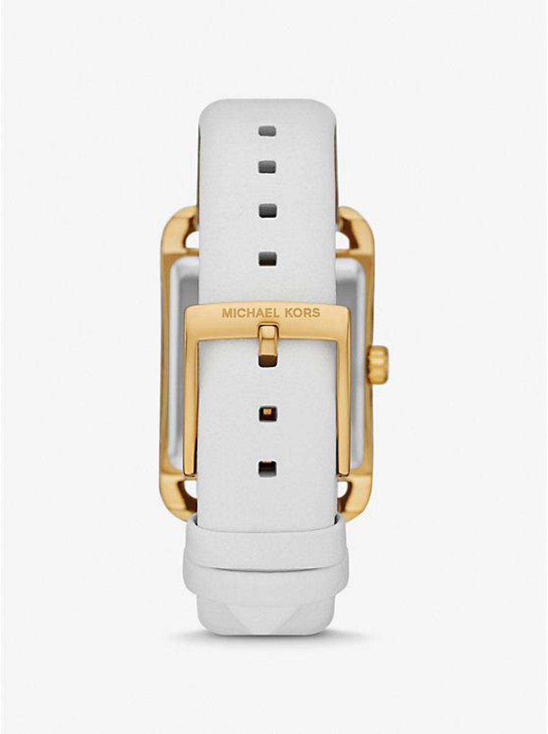 Petite Monroe Gold-Tone and Leather Watch