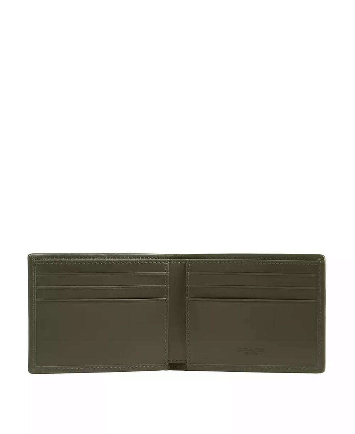 In Signature Canvas Jacquard Slim Billfold Wallet