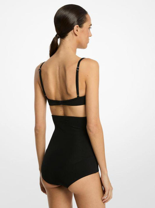 Stretch Crepe Bikini Top and Brief Set