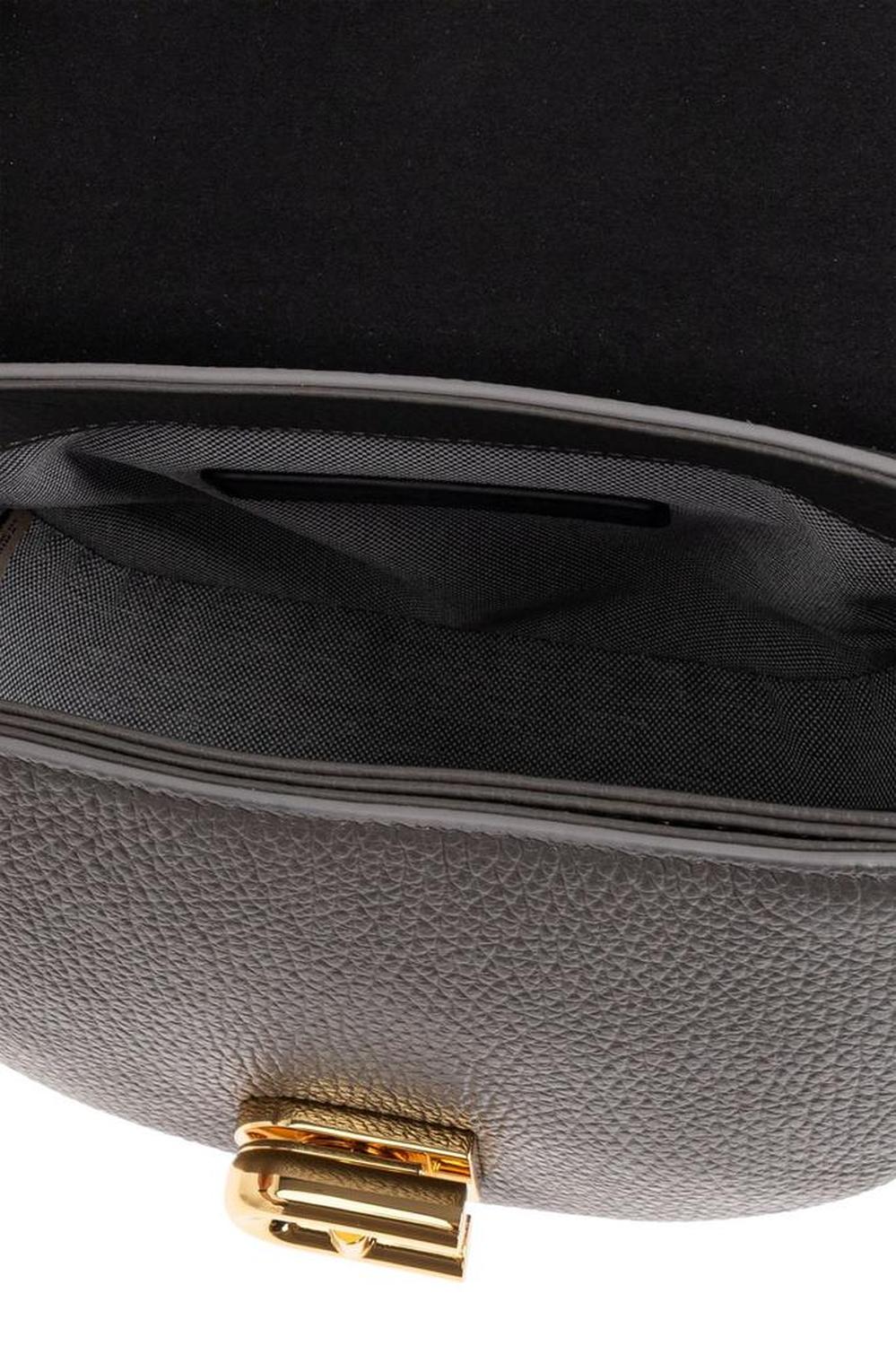 Furla Logo Plaque Foldover-Top Shoulder Bag