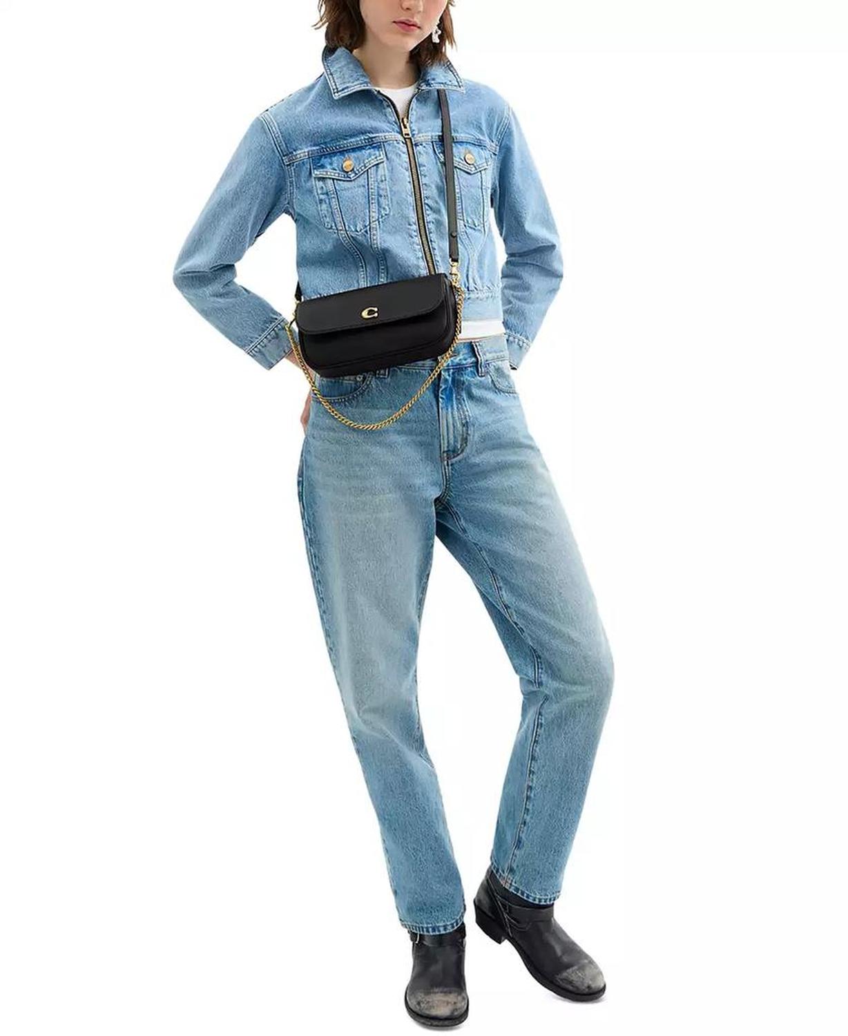 Brook Small Leather Flap Chain Bag