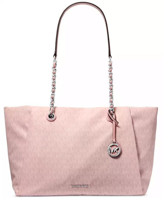 Georgia Logo Brown Zip Top Tote Bag