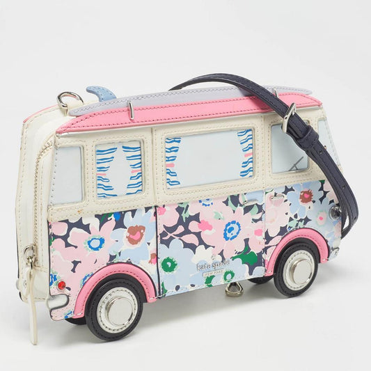 Kate Spade Multicolor Printed Leather California Dreaming Surf 3D Van Crossbody Bag