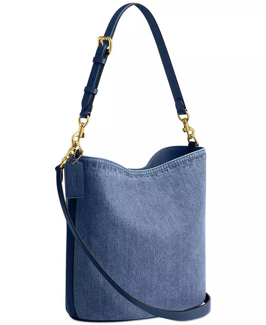 Willow Soft Small Denim Bucket Bag