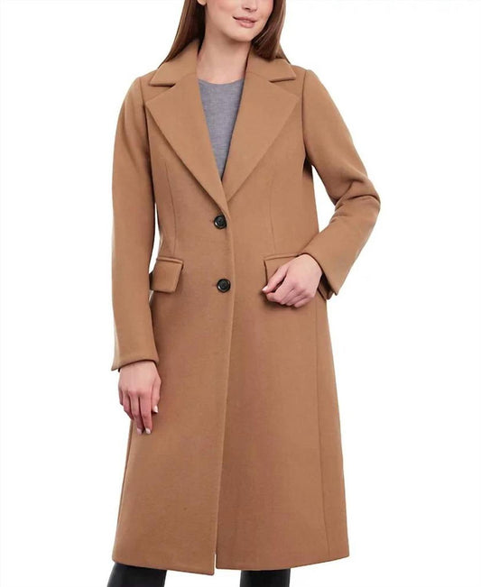 Single-Breasted Trench Coat In Camel
