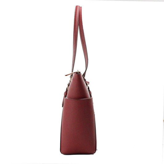 Michael Kors Charlotte  Cherry Large Leather Top Zip Tote Bag Women's Purse