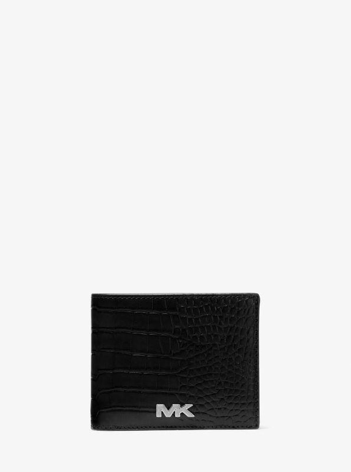 Rivington Crocodile Embossed Leather Wallet with Passcase