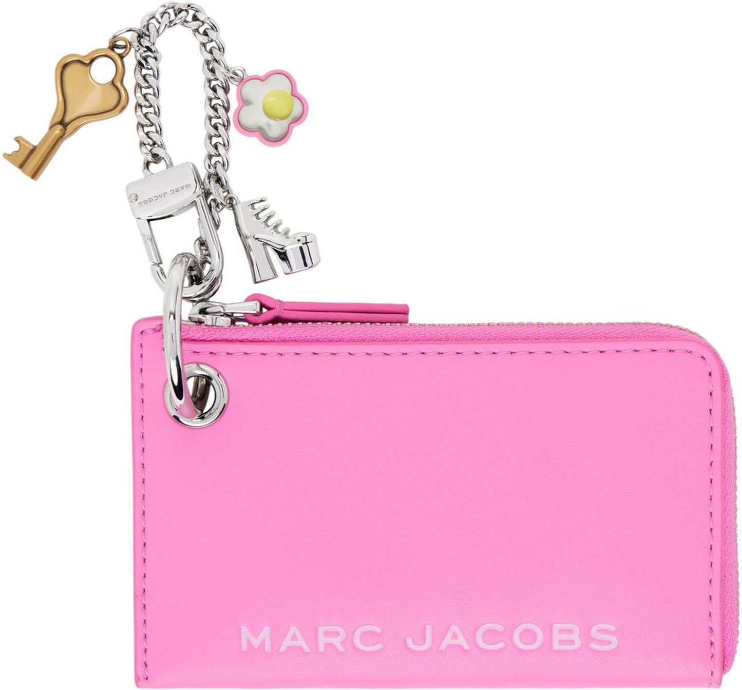Pink 'The Top Zip Charm Wallet' Coin Pouch
