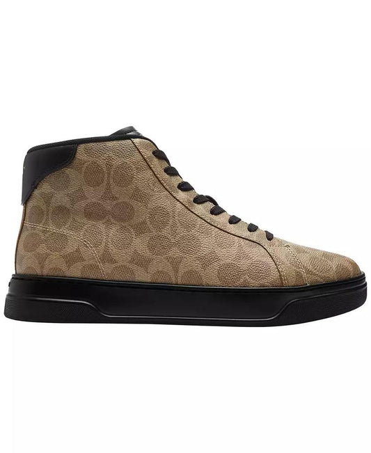 Men's High Line High-Top Signature Canvas Round Toe Sneakers