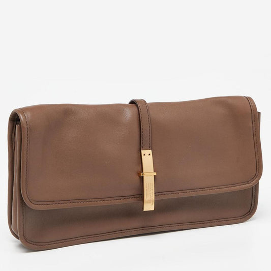 Marc By Marc Jacobs Leather Metal Flap Clutch