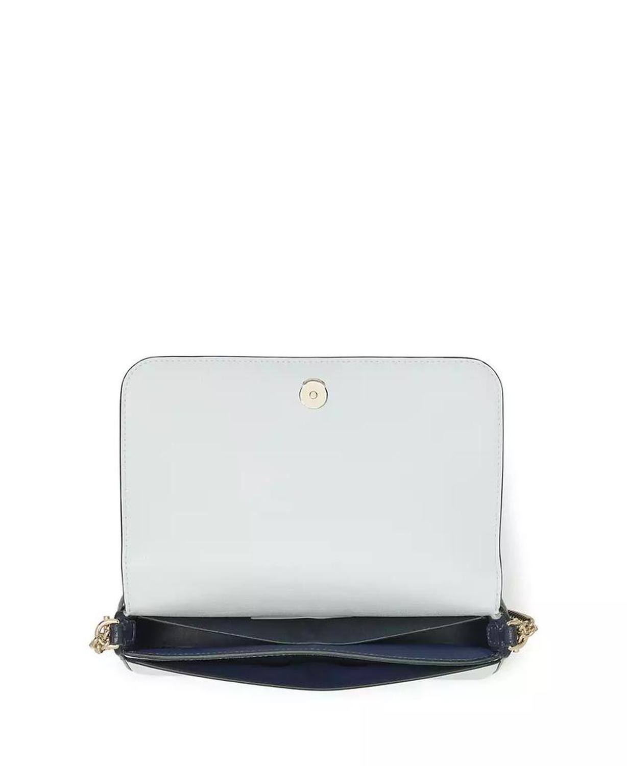 Devin Saffiano Leather Flap Chain Wallet
