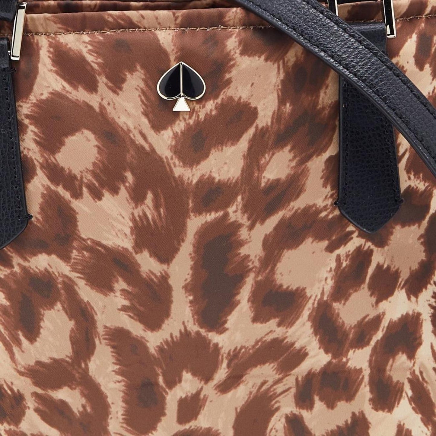 Kate Spade Animal Print Fabric And Leather Tote