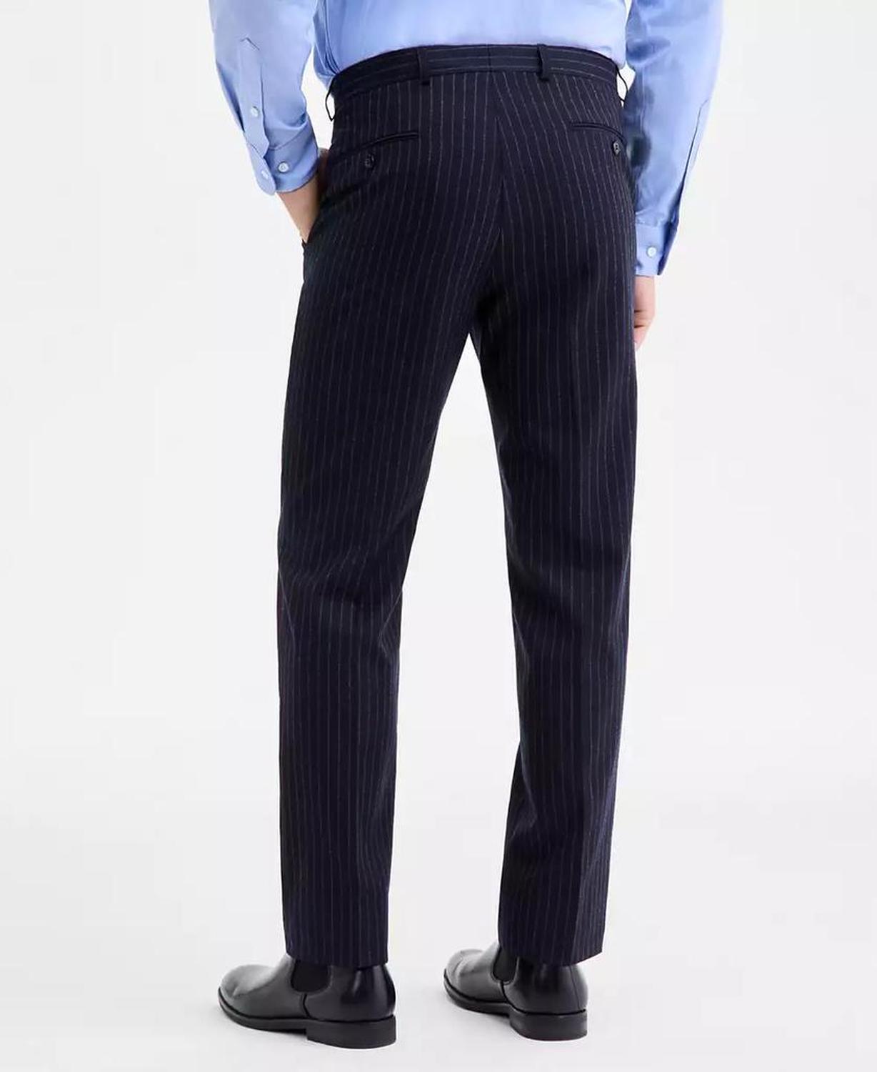 Men's Classic-Fit Wool-Blend Pinstripe Suit Separate Pants