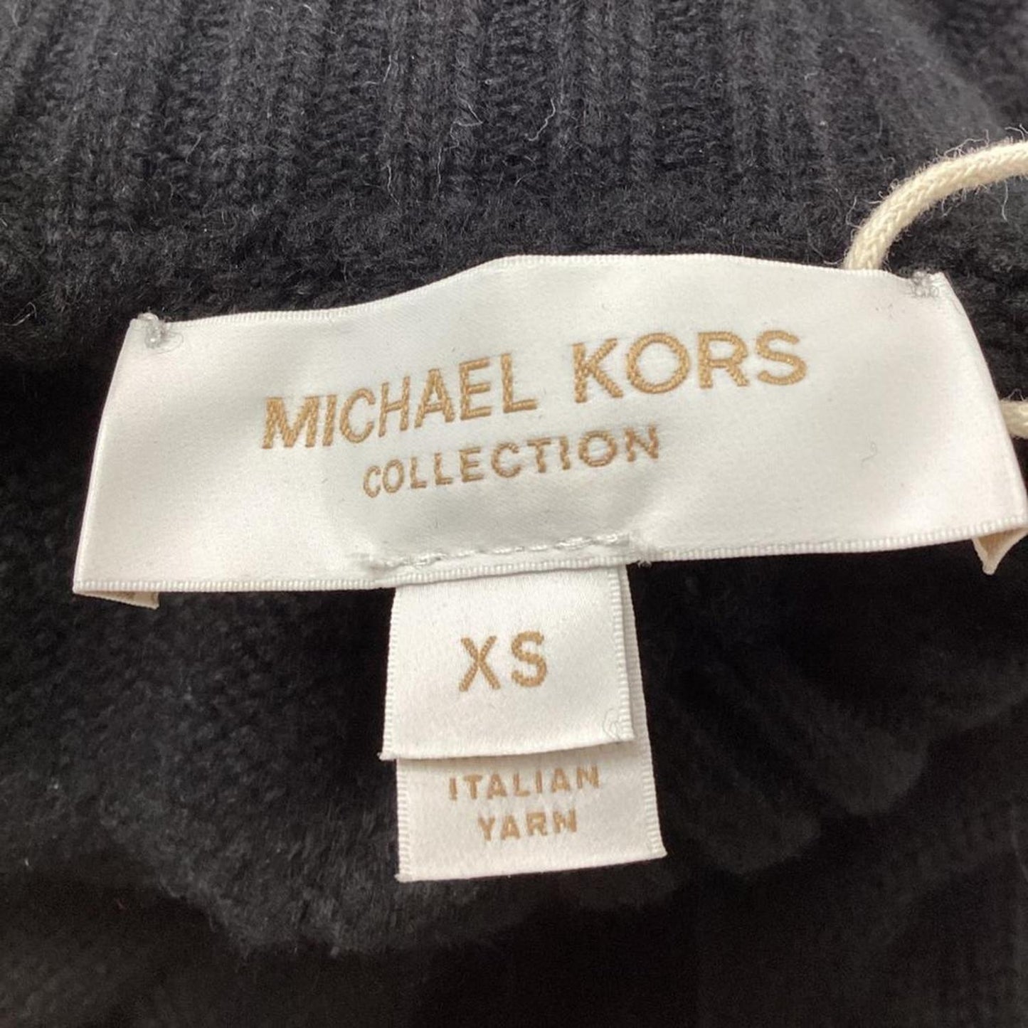 Collection Zip Sleeve T-Neck Sweater in Black Cashmere