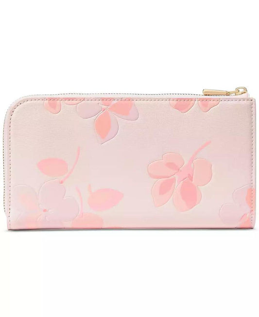 Devin Springs Pansies Zip Around Continental Wallet