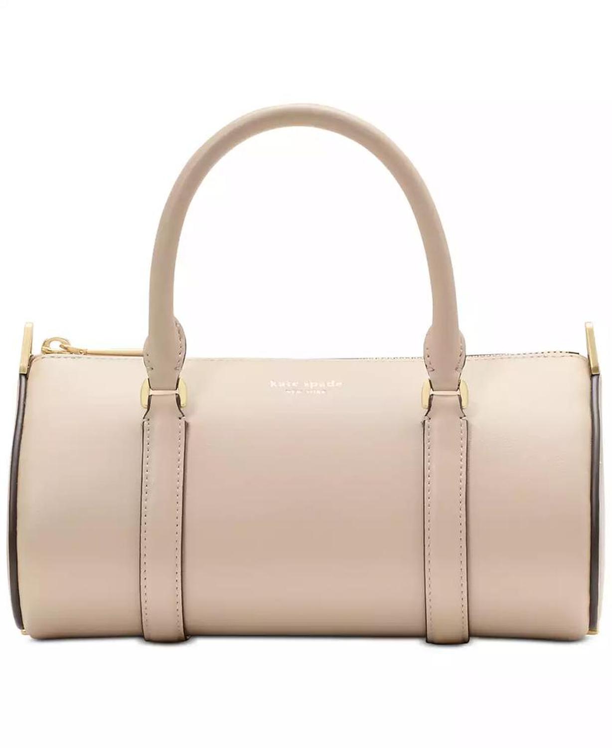 Spade Icon Small Leather Barrel Bag