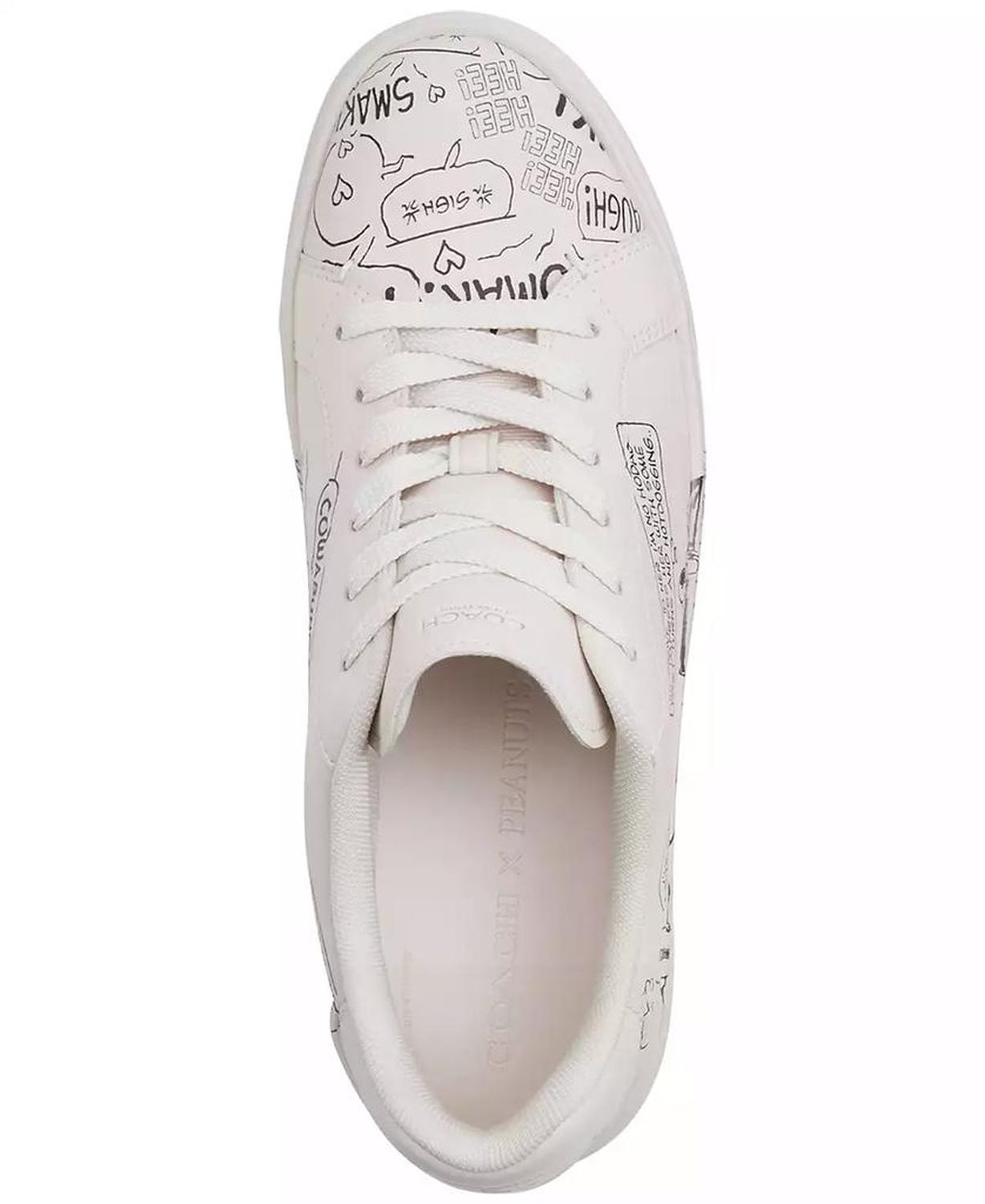 Women's Peanuts Comic High Line Leather Sneakers