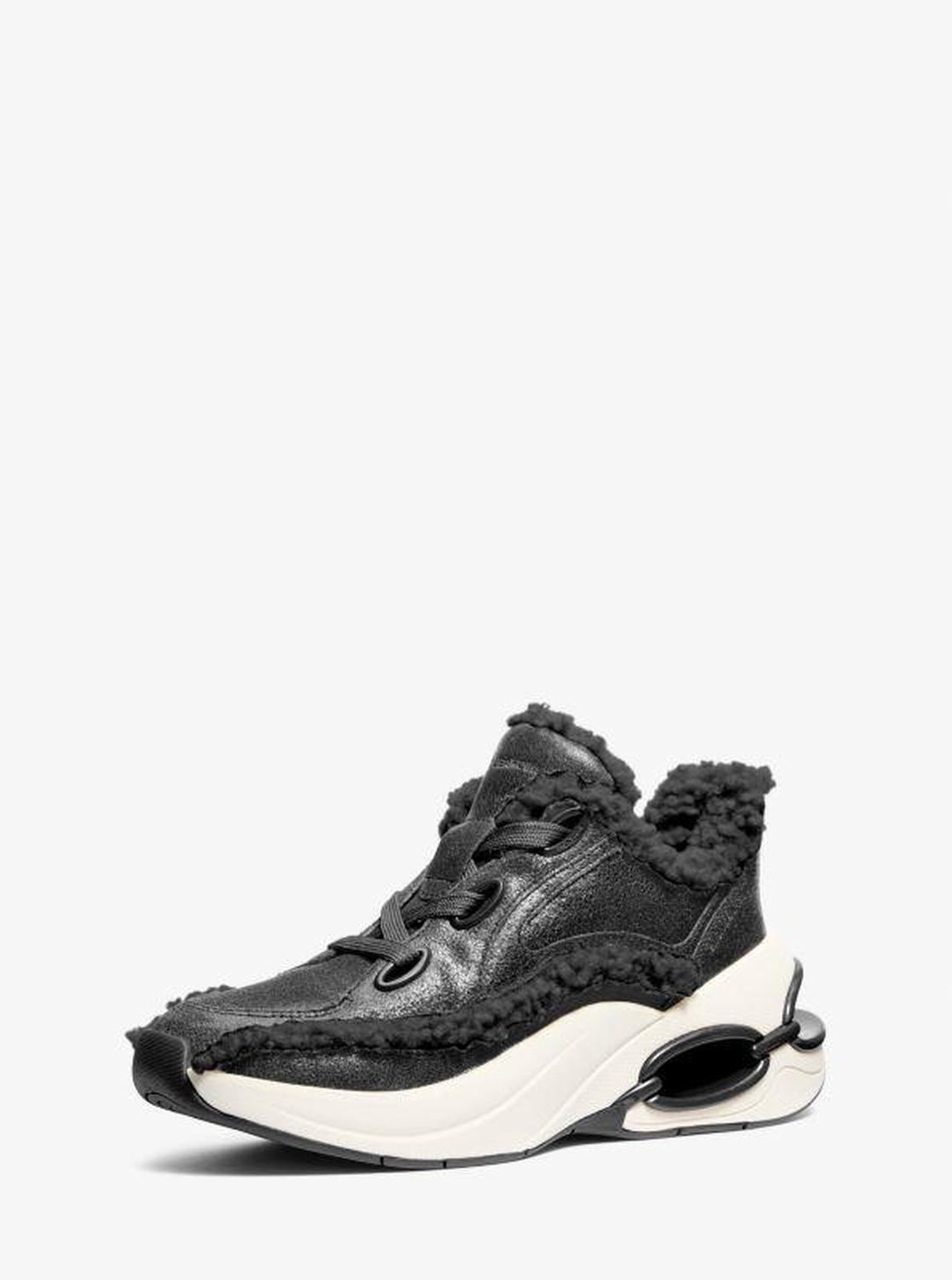 Toni Distressed Leather and Sherpa Trainer