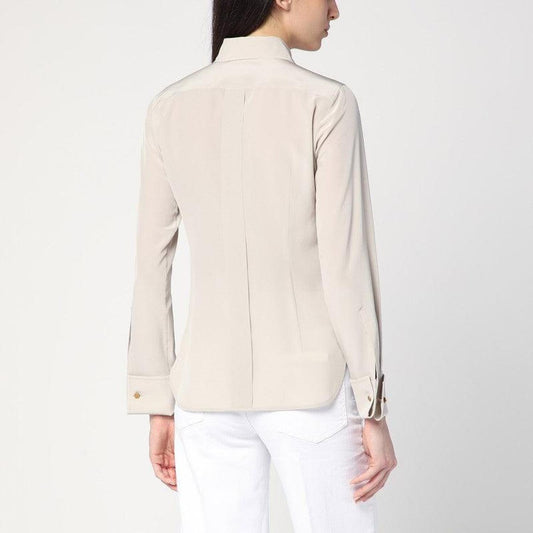 Women's Silk Shirt With Tie