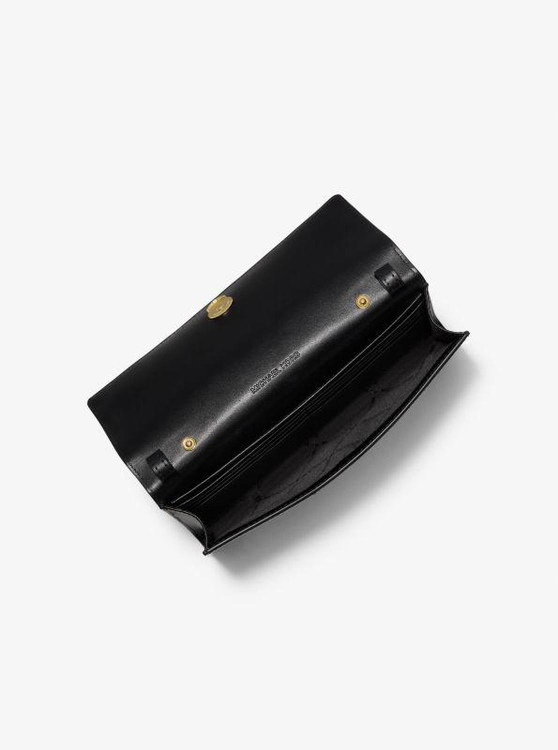 Carson Large Leopard Print Calf Hair Crossbody Bag