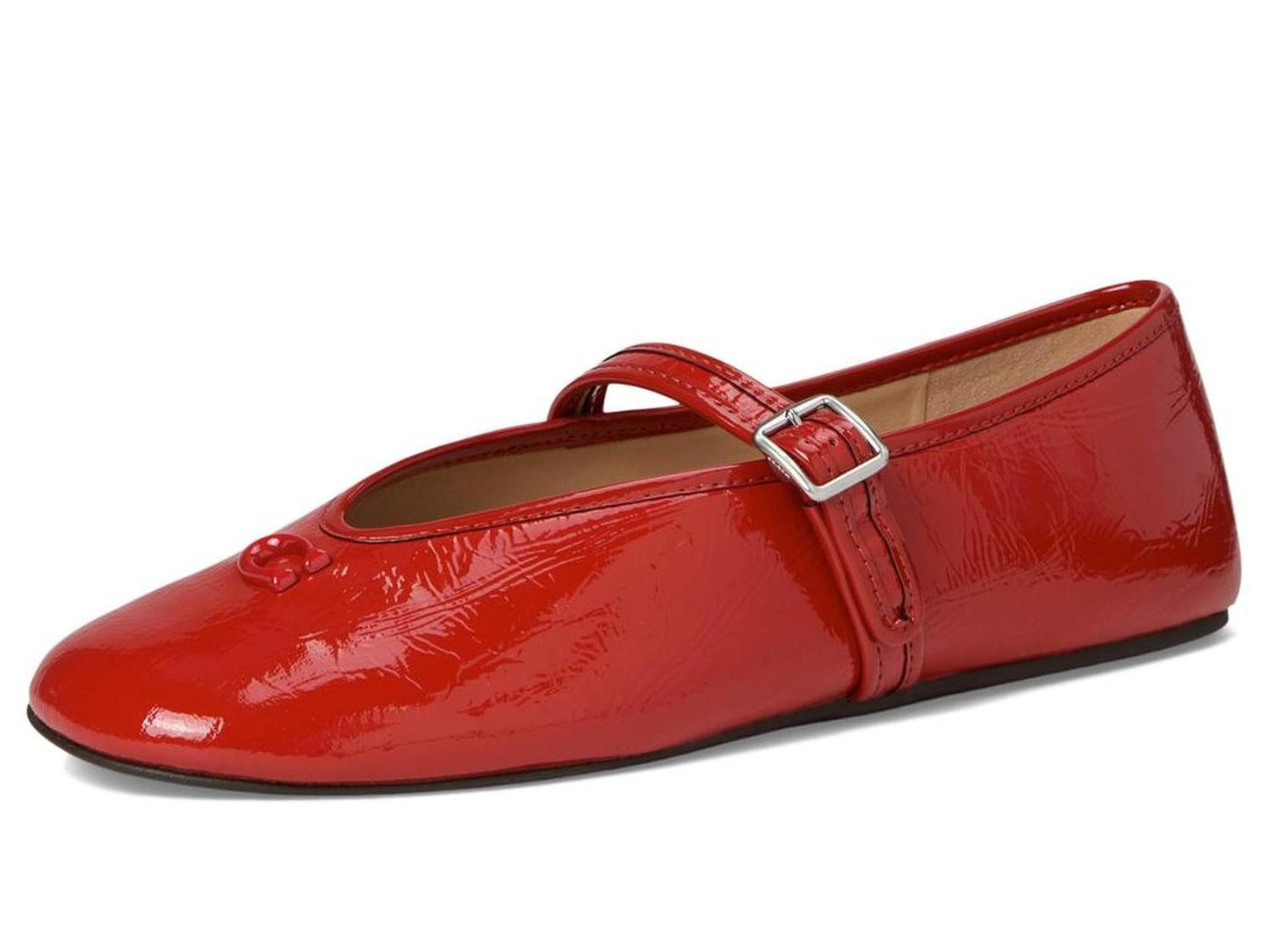 Sculpted C Crinkle Patent Leather Soft Mary Jane