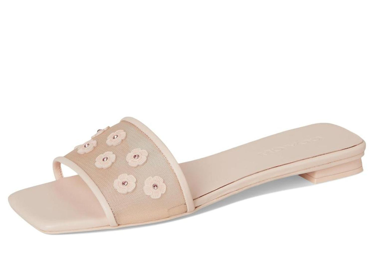 Flat Sandals With Tea Rose