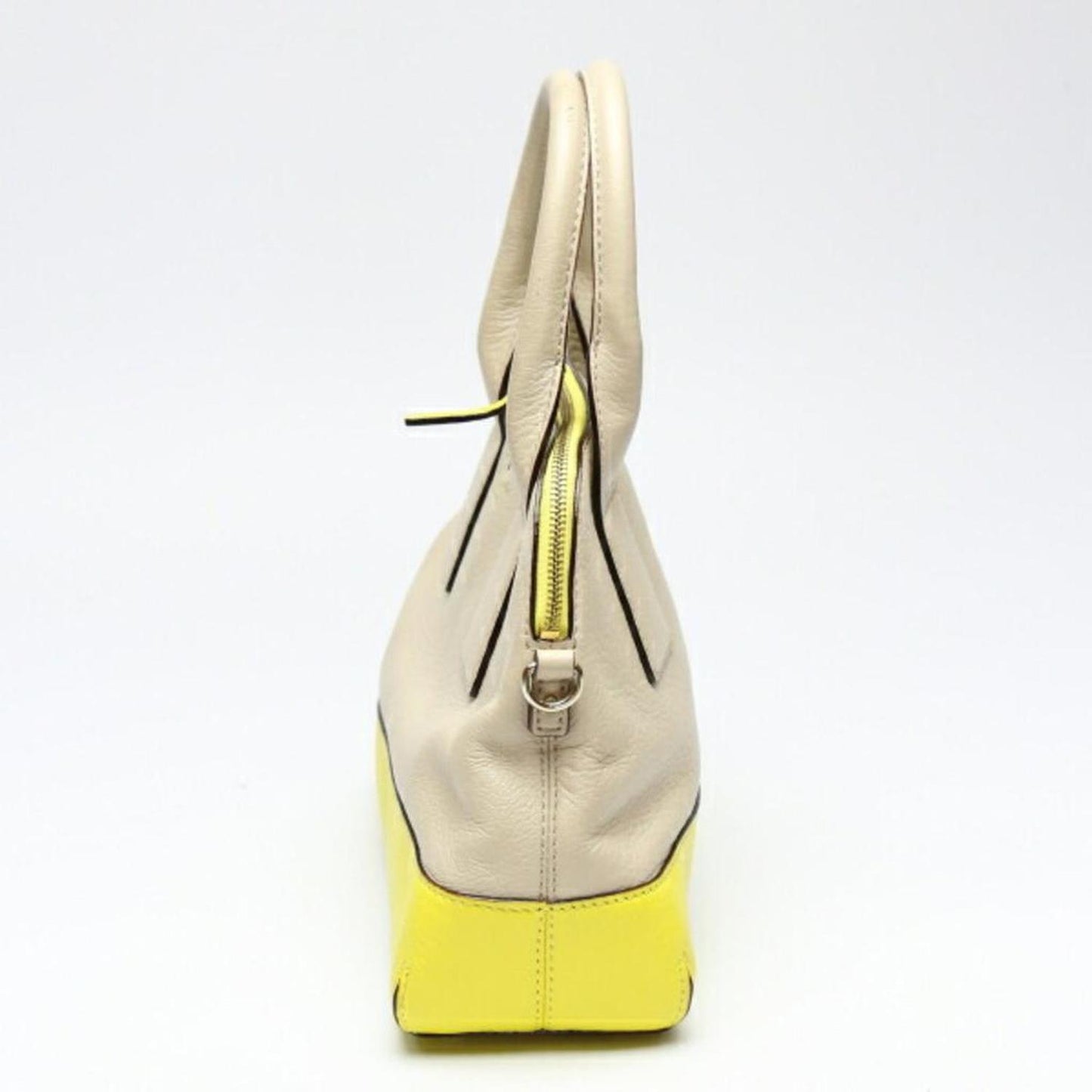 yellow Leather Handbag Shoulder Bag (Pre-Owned)