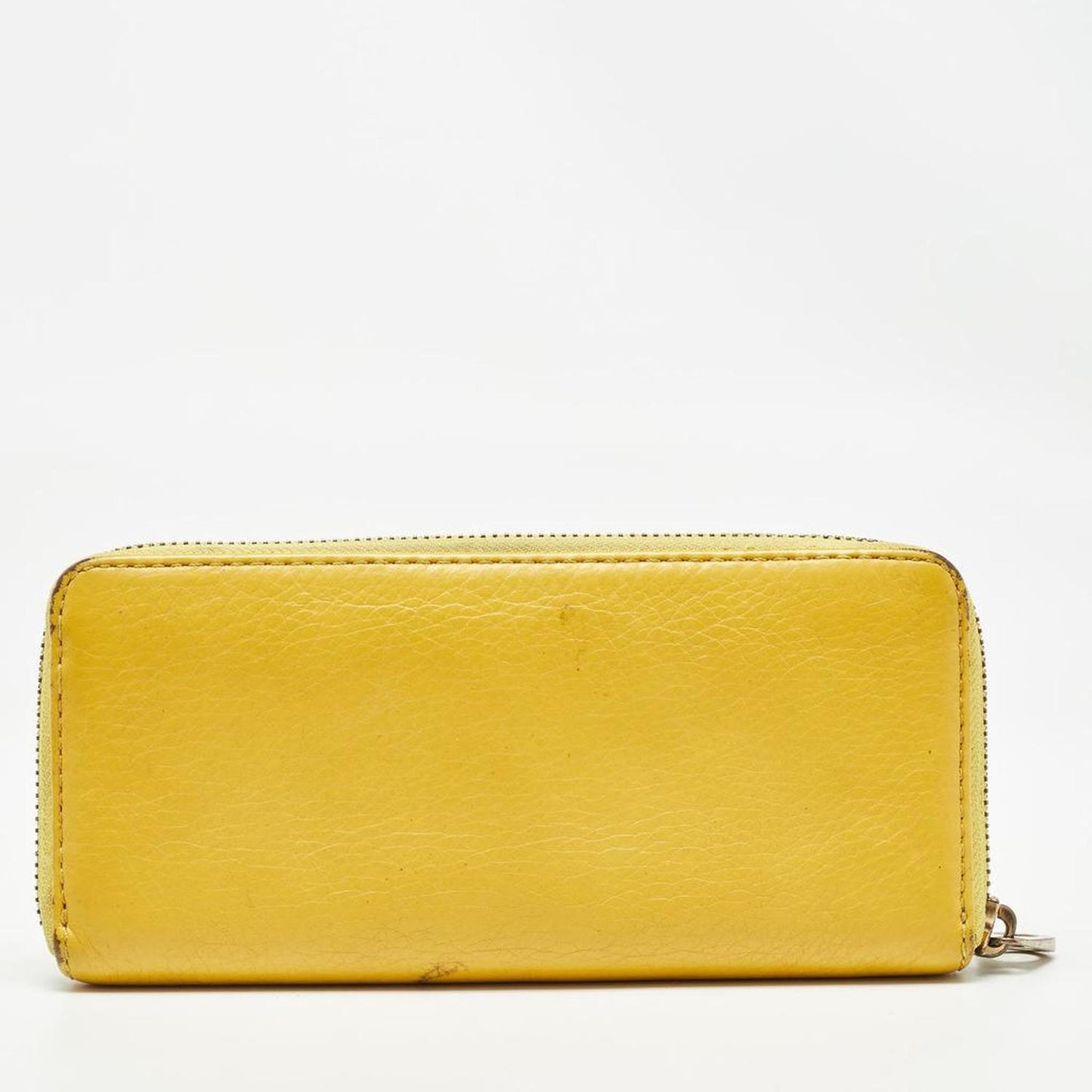 Marc By Marc Jacobs Yellow Leather Classic Q Zip Around Wallet