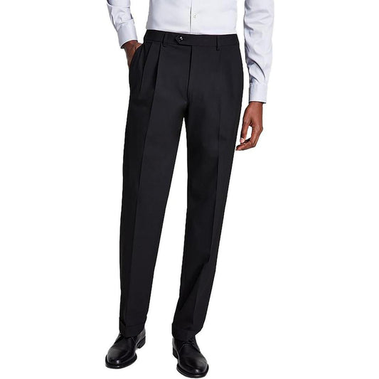 Marina Mens Pleated Recycled Polyester Dress Pants
