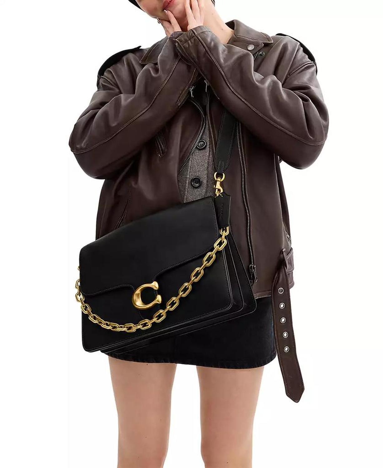 Chain Tabby Leather Medium Shoulder Bag 35