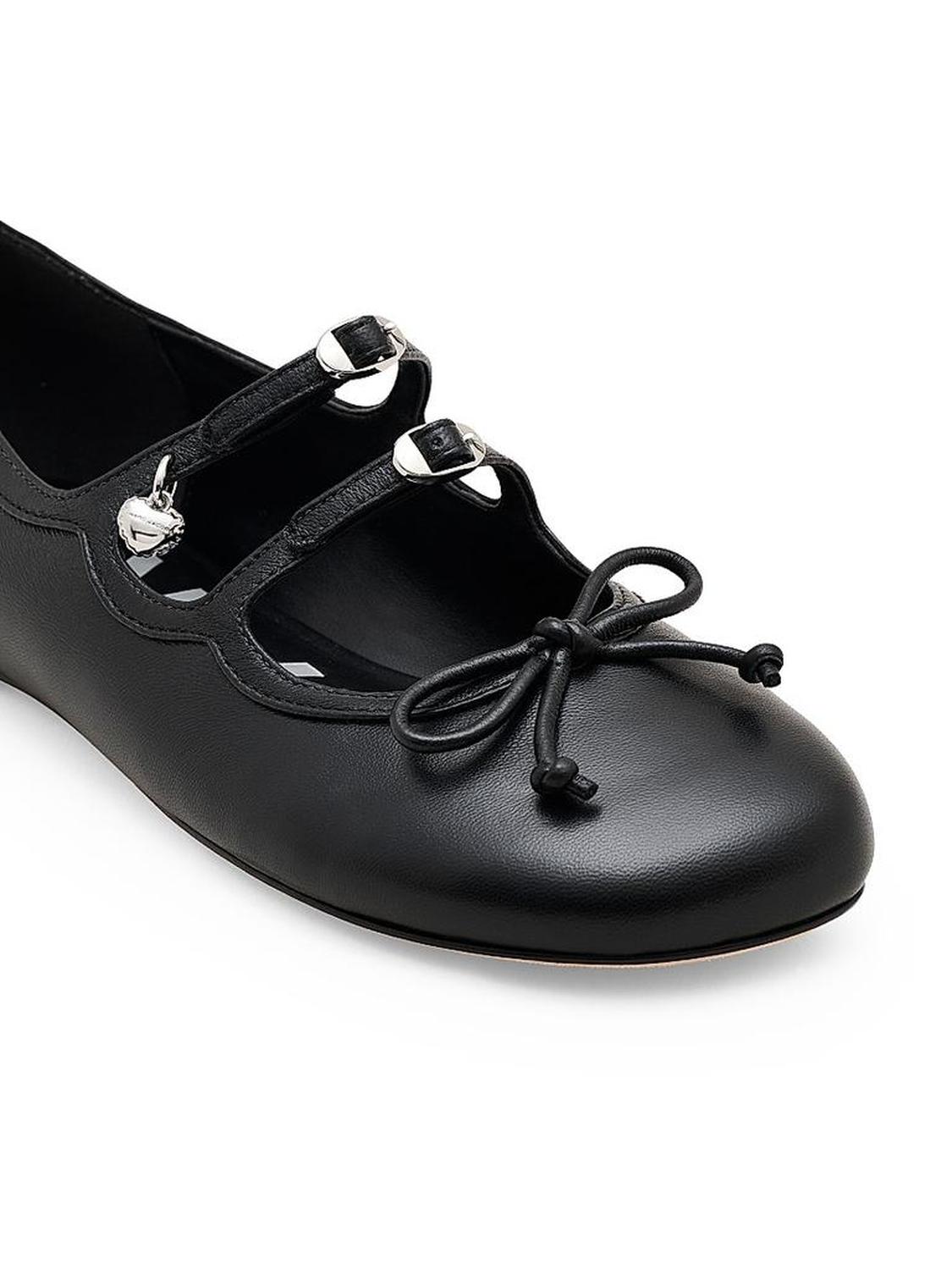 The Kiki Bow-Detail Leather Ballerina Flats