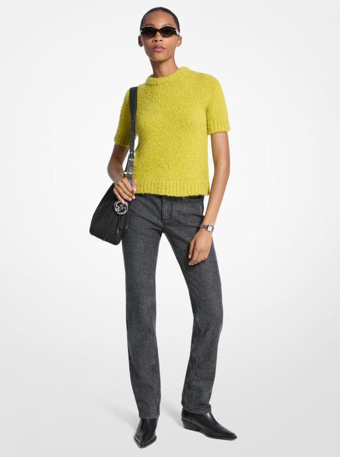 Knit Short-Sleeve Sweater